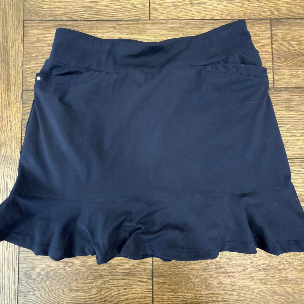 360 by Tail Womens Navy Blue Ruffle Hem Active Skort Golf Tennis Small